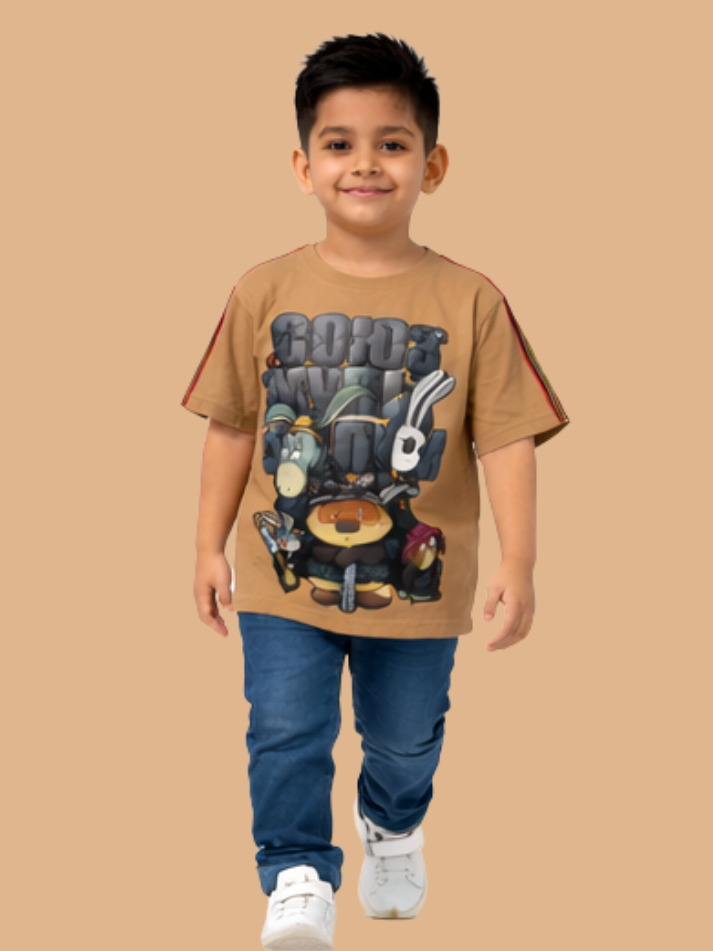 Albion Kids Graphic Tee – Soft & Skin Friendly Cotton T-Shirt