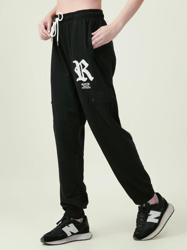 Albion Premium Ladies Cyan Black Lowers Stylish Comfortable Track Pants
