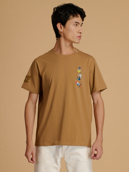 Albion Premium Cyan D.Brown Mens T-Shirt