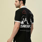 Albion Premium Cyan Black Men T-Shirt