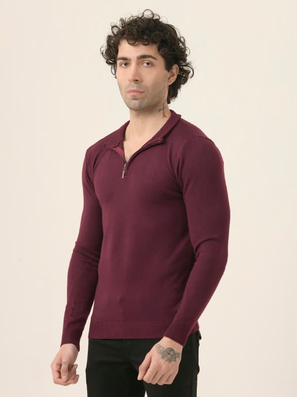 Albion Men’s Classic Fit Pullover – Durable, Stylish, and Comfortable_Wine