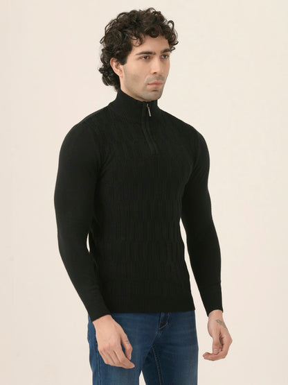 Albion Men’s Warm Pullover Sweater – Fall/Winter Essential_black