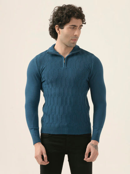 Albion Men’s Warm Pullover Sweater – Fall/Winter Essential_darker blue