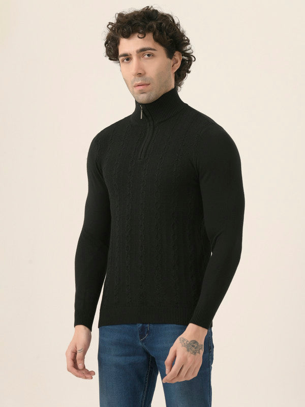 Albion Men’s Casual Pullover – Comfortable Knit Top for Work or Weekend_black