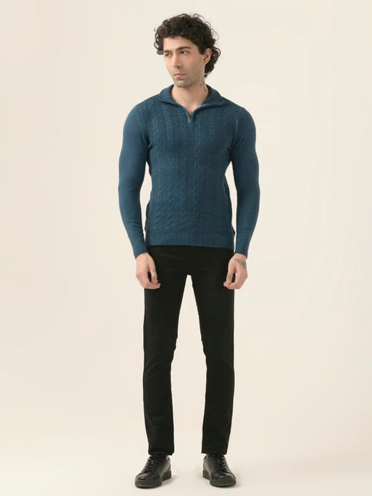 Albion Men’s Soft Knit Pullover – Casual Everyday Style_light blue
