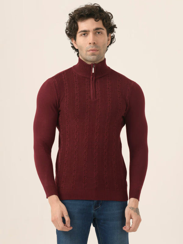 Albion Men’s Classic Fit Pullover – Durable, Stylish, and Comfortable_Wine
