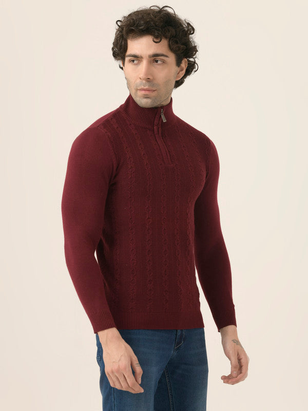 Albion Men’s Classic Fit Pullover – Durable, Stylish, and Comfortable_Wine