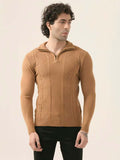 Albion Men’s Soft Knit Pullover – Casual Everyday Style_brown