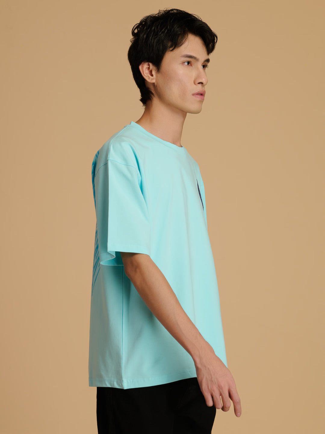 ALBION Men’s Stretchable T-Shirt - Perfect Fit Everyday Wear - Aqua