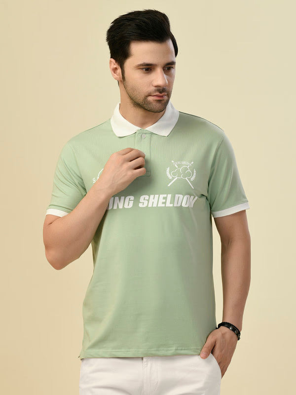 ALBION Men’s Vintage T-Shirt - Retro Look & Comfortable Fit - Green