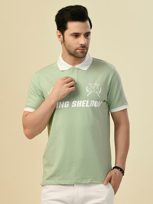 ALBION Men’s Vintage T-Shirt - Retro Look & Comfortable Fit - Green
