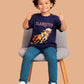 Albion Naruto Printed Kids T-Shirt | Trendy Navy Blue Anime Graphic Tee for Boys | Soft Cotton Casual Wear