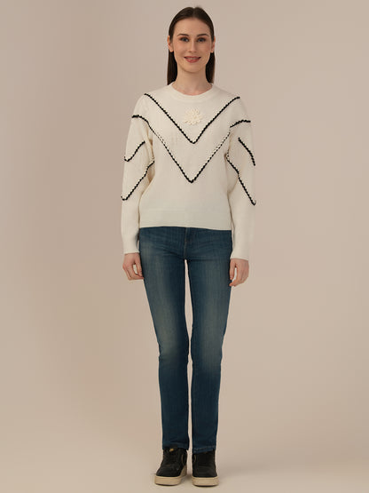 Ladies Winter Tops  – Comfortable Winter Wear-white