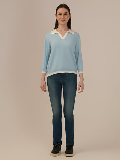 Ladies Winter Sweater – Comfortable Winter Wear, Sky
