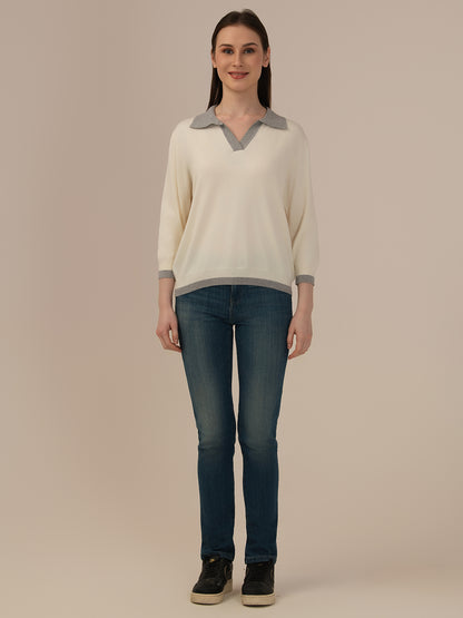 Albion Ladies Cream Winter Sweatshirt – Cozy & Comfortable Winter Wear