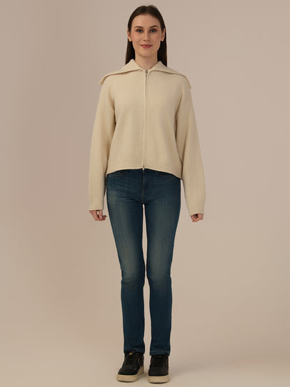 Albion Ladies Winter Top – Comfortable Cream Winter Wear