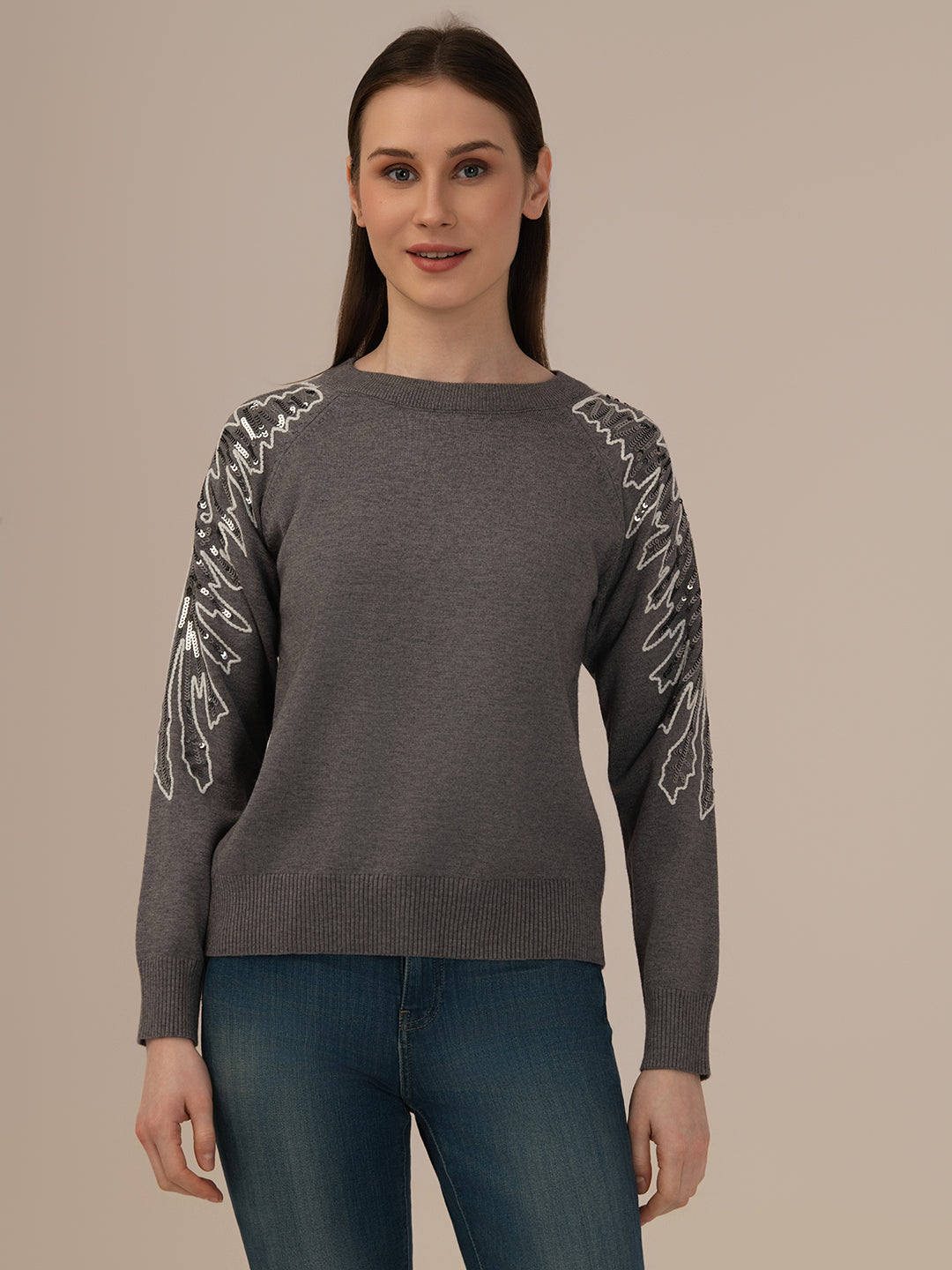 Albion Ladies Winter Sweatshirt – Comfortable Grey Winter Wear