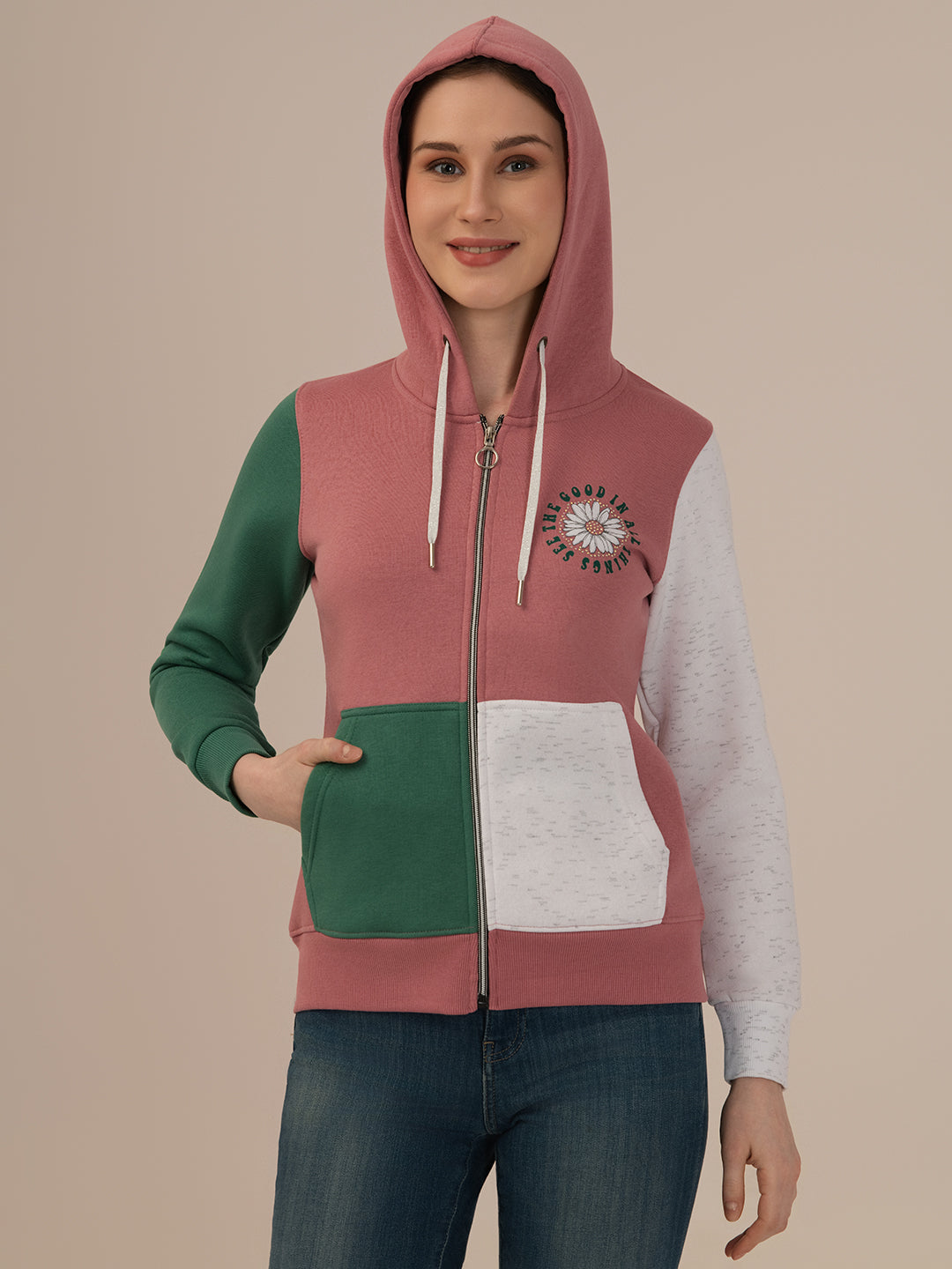 Ladies B Pink Winter Sweatshirt – Cozy & Comfortable Winter Wear