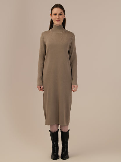 Albion Women Premium Stylish Winter warm Winter Dress_kHAKI