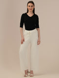 Ladies White Winter Harem Pants – Elegant & Cozy Lower Wear