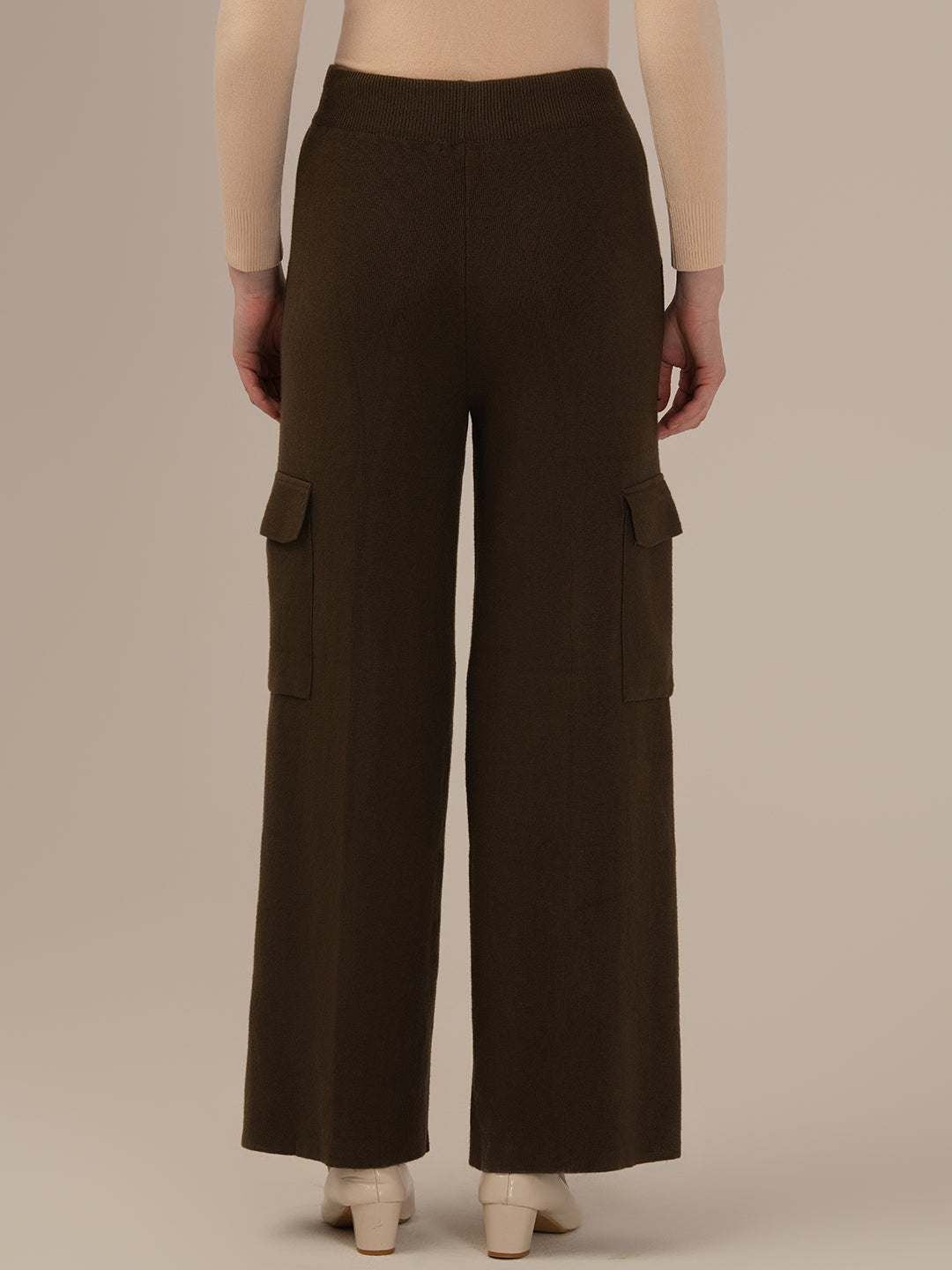 Albion Ladies Winter Harem Pants – Comfortable Mehndi-Colored Warm Winter Bottoms