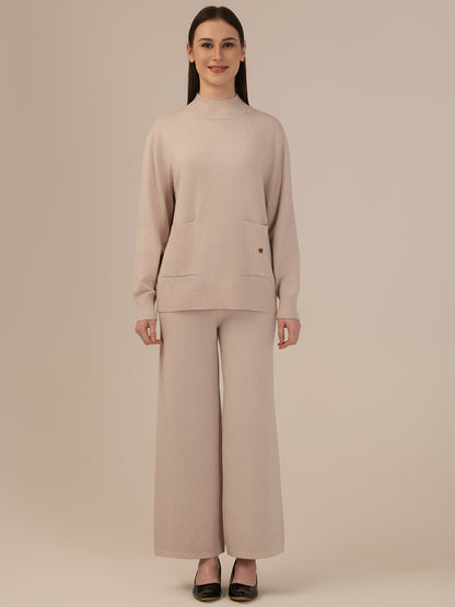 Ladies Luxury Woolen Coord Set – Soft Touch Winter Top & Bottom