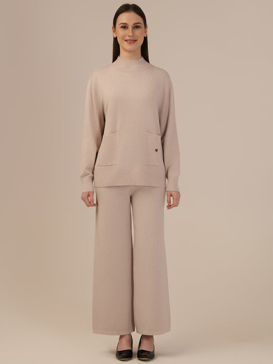 Ladies Luxury Woolen Coord Set – Soft Touch Winter Top & Bottom