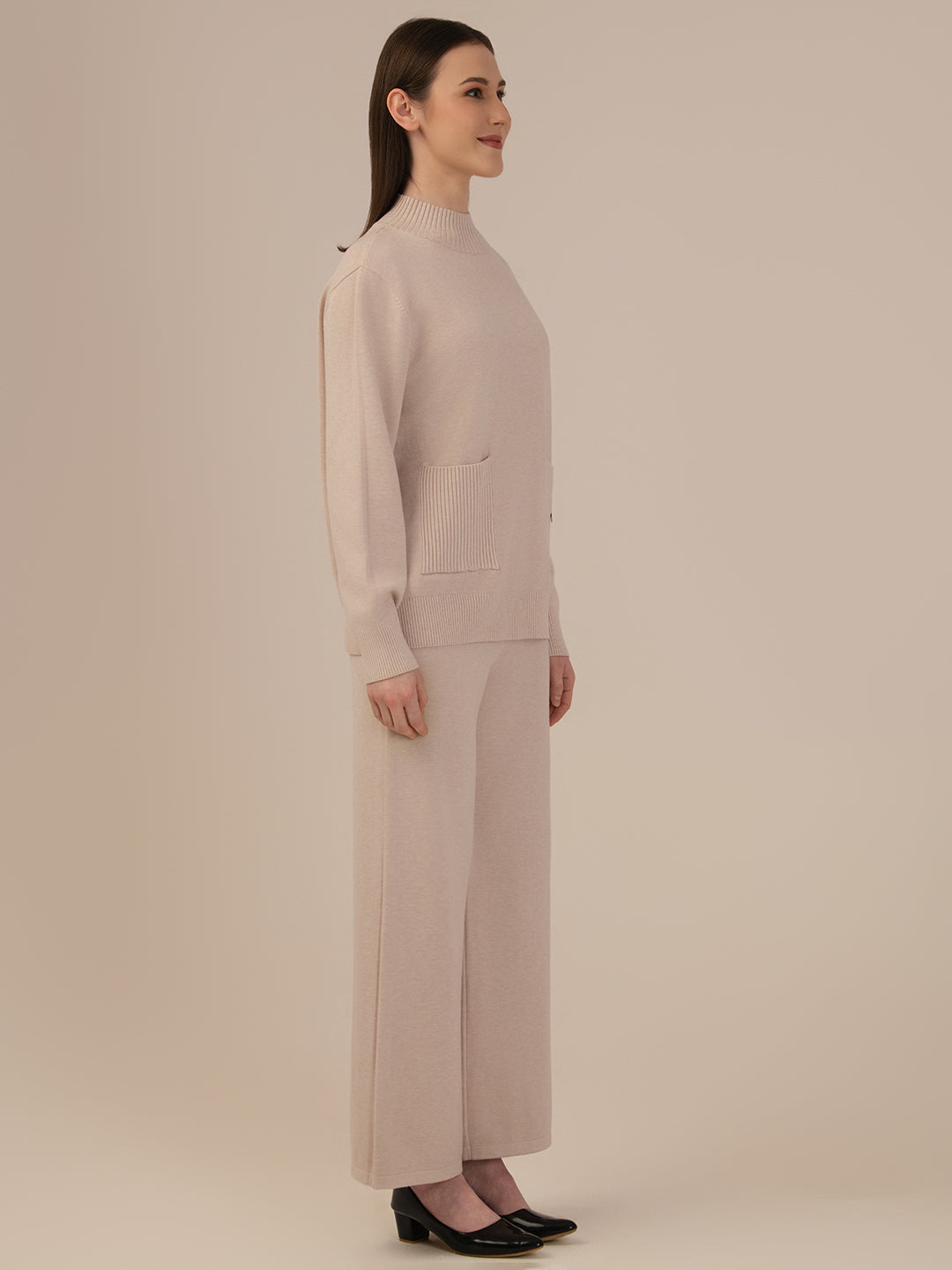 Ladies Luxury Woolen Coord Set – Soft Touch Winter Top & Bottom