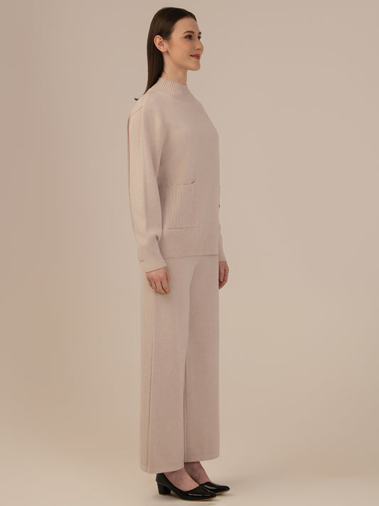 Ladies Luxury Woolen Coord Set – Soft Touch Winter Top & Bottom