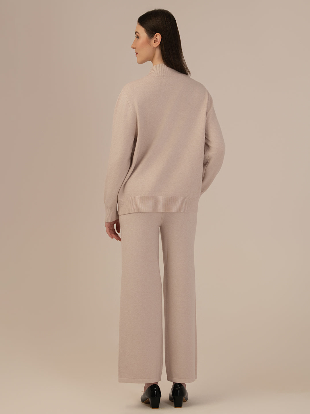 Ladies Luxury Woolen Coord Set – Soft Touch Winter Top & Bottom