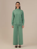 Women’s Woollen Co-ord Outfit – Ultra-Soft Albion Winter Wear_GREEN