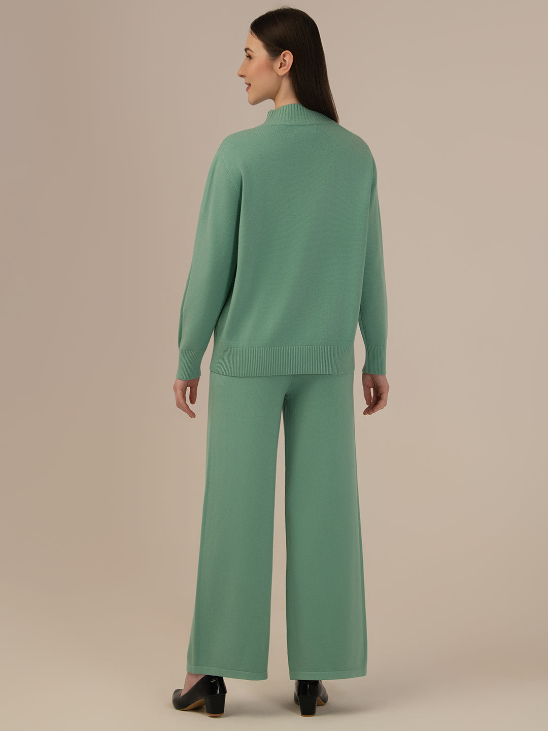 Women’s Woollen Co-ord Outfit – Ultra-Soft Albion Winter Wear_GREEN