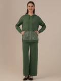 Albion Women’s Winter Woollen Co-ord Set – Comfortable & Chic_GREEN