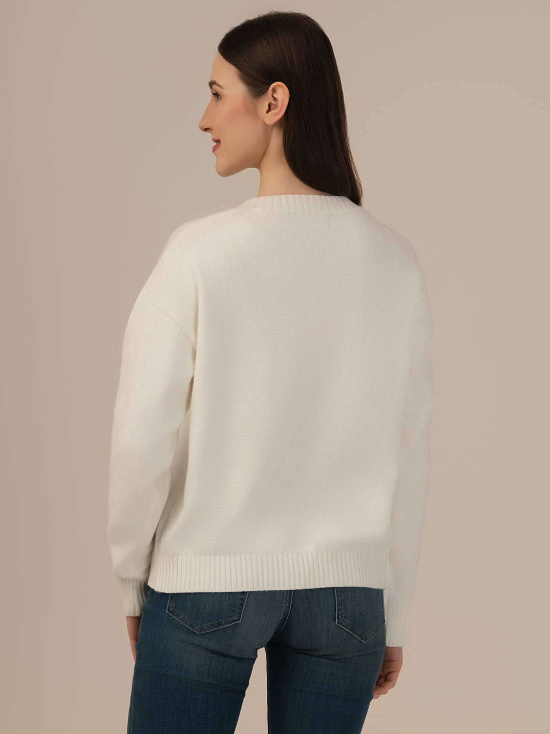 Albion Women’s Woollen Top – Cozy & Stylish Winter Wear_WHITE
