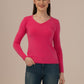 ALBION Casual to Party Wear Woolen Top for Women Winter Essential-H.PINK