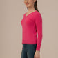 ALBION Casual to Party Wear Woolen Top for Women Winter Essential-H.PINK