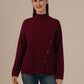 Women’s Woolen Knit Sweater – Elegant & Ultra-Soft Albion Wear_WINE