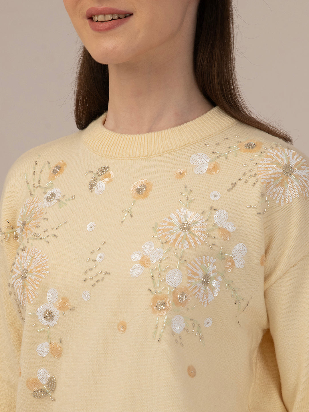 Albion Ladies Woollen Pullover – Perfect Winter Comfort_LEMON