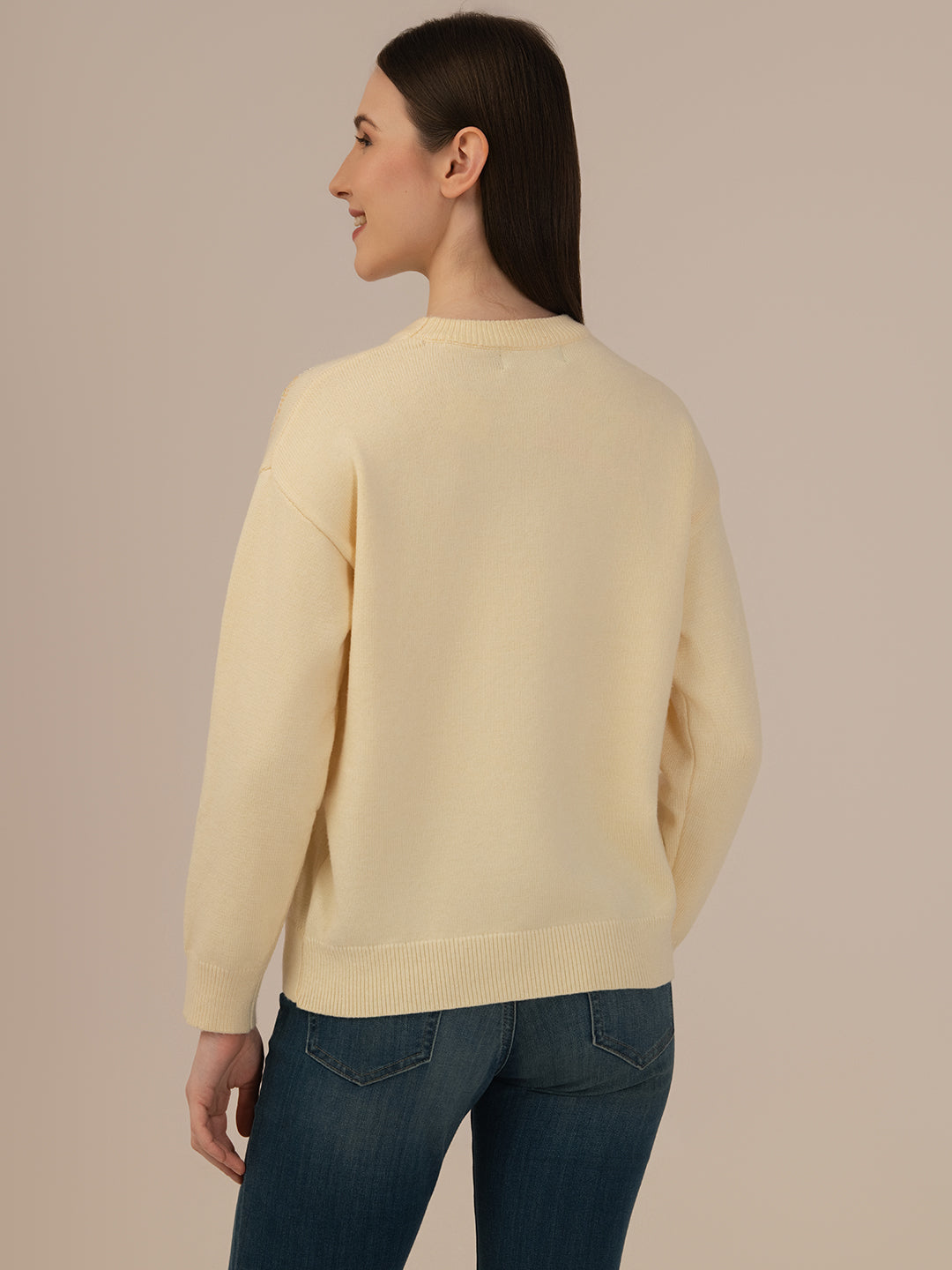 Albion Ladies Woollen Pullover – Perfect Winter Comfort_LEMON