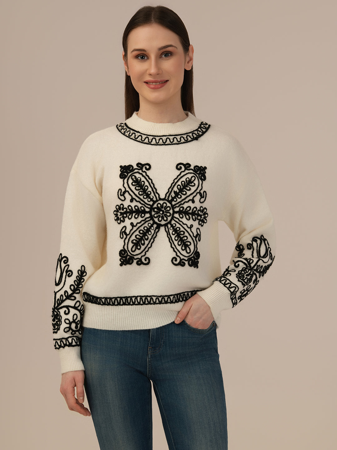 Albion Ladies Warm Pullover – Perfect Winter Comfort_CREAM