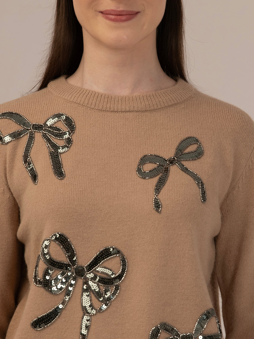 Women’s Premium Woollen Sweater – Soft & Warm Albion Collection_BROWN