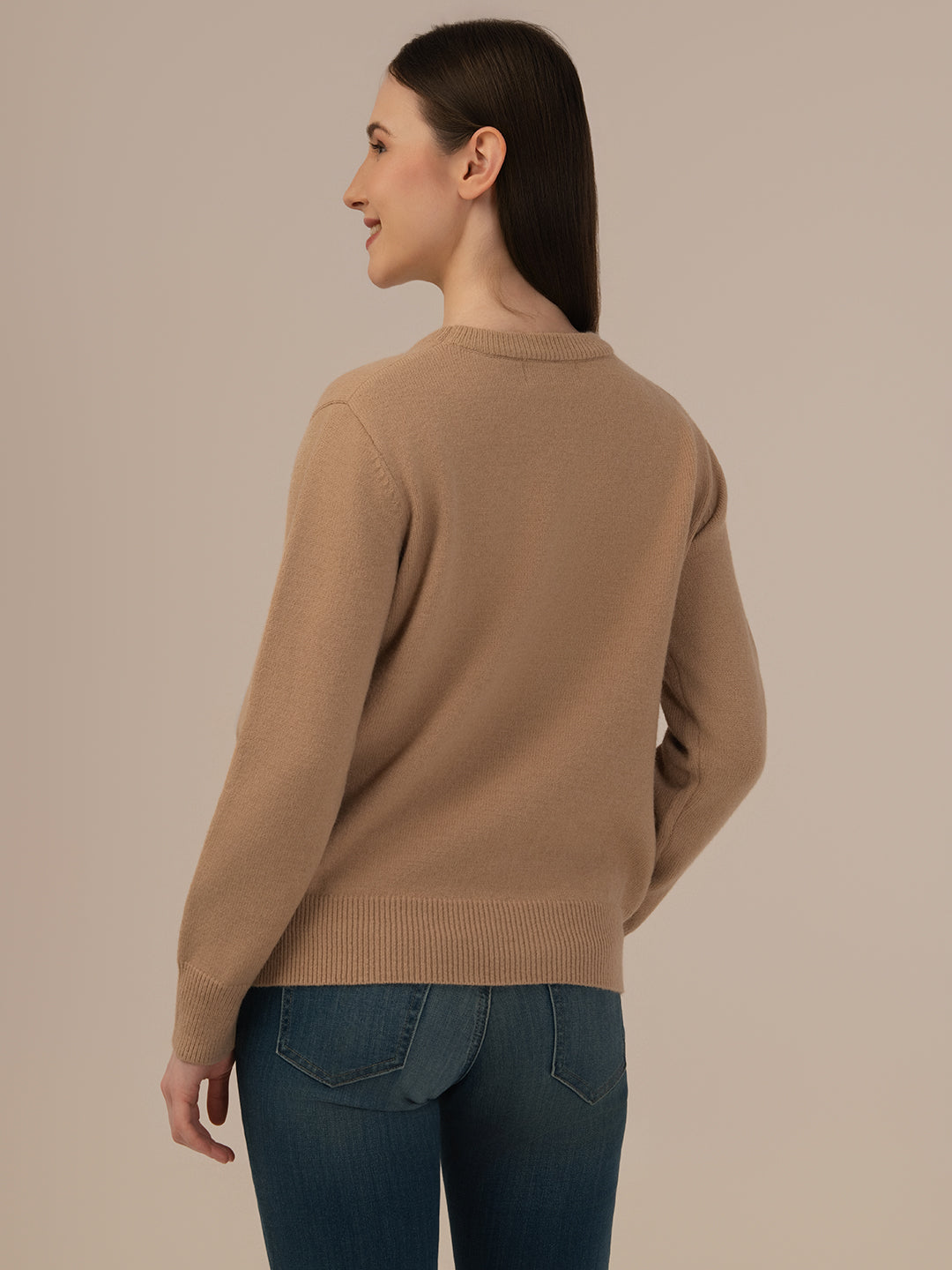 Women’s Premium Woollen Sweater – Soft & Warm Albion Collection_BROWN
