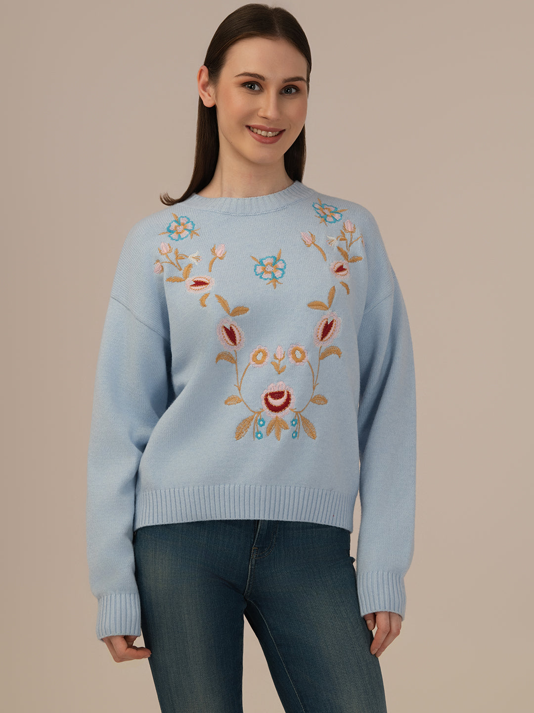 Albion Ladies Woollen Pullover – Perfect Winter Comfort_BLUE