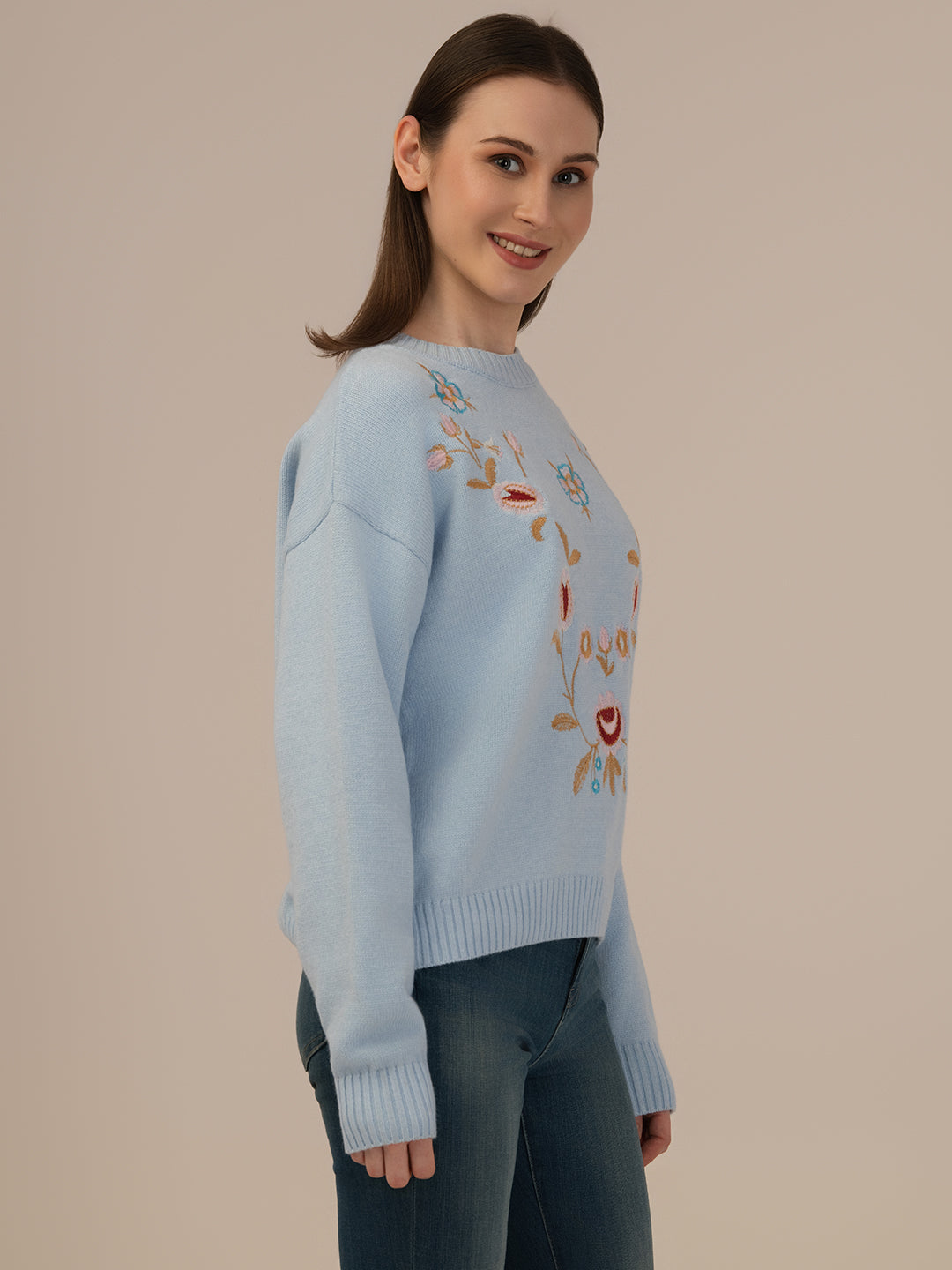 Albion Ladies Woollen Pullover – Perfect Winter Comfort_BLUE