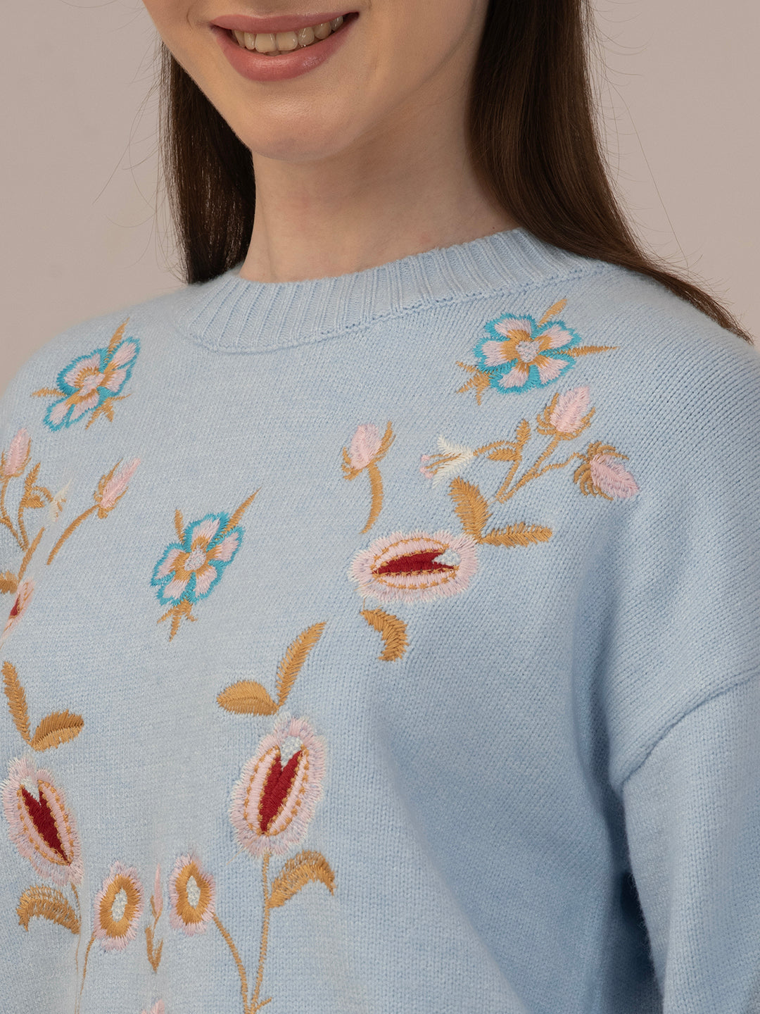 Albion Ladies Woollen Pullover – Perfect Winter Comfort_BLUE