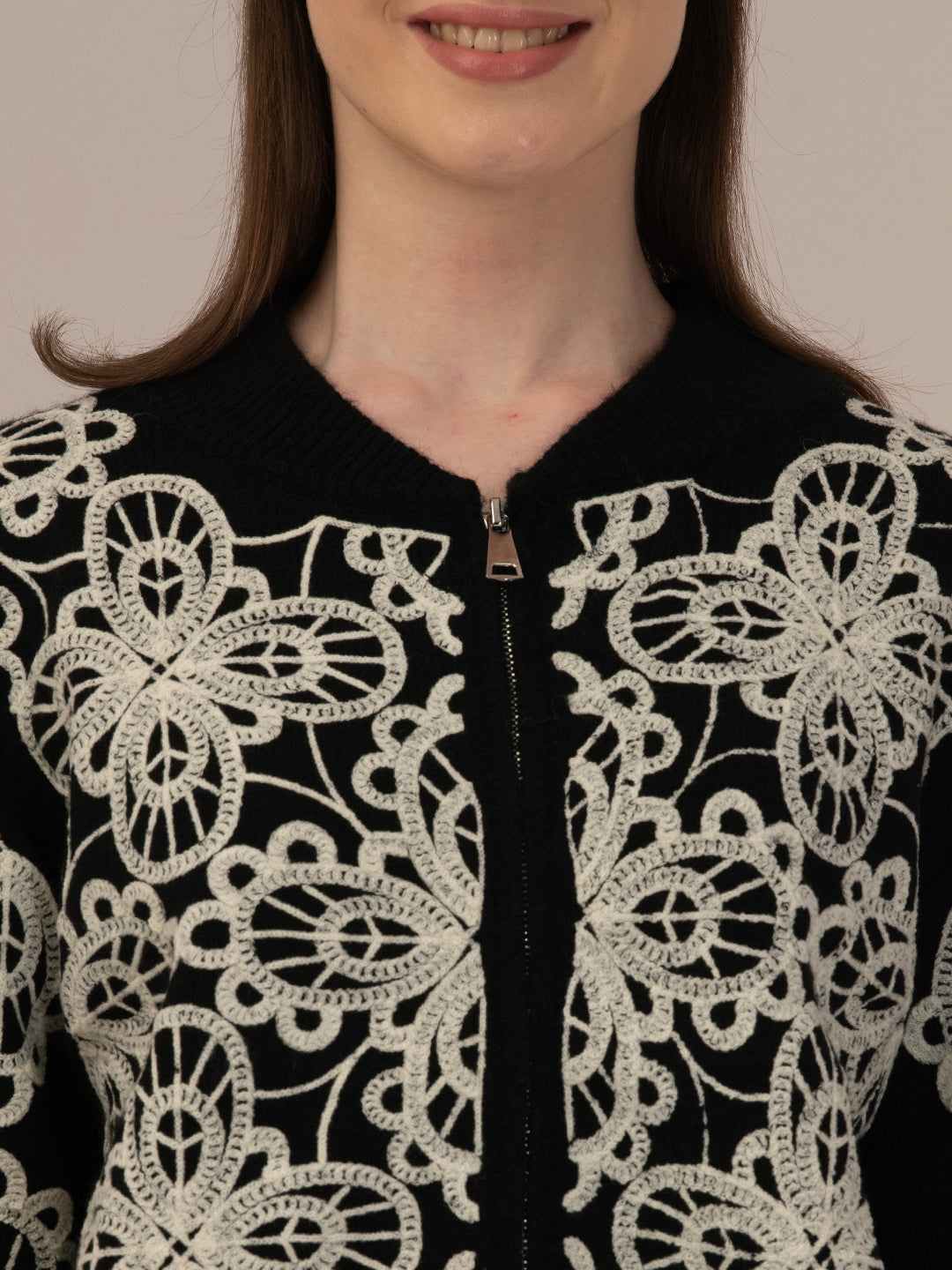 Albion Women’s Woollen Top – Cozy & Stylish Winter Wear_BLACK