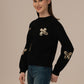 Cozy Woolen Turtleneck Top for Women_black