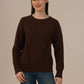 Women’s Woollen Knit Top – Elegant & Ultra-Soft Albion Wear_COFFEE