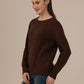 Women’s Woollen Knit Top – Elegant & Ultra-Soft Albion Wear_COFFEE
