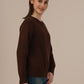 Women’s Woollen Knit Top – Elegant & Ultra-Soft Albion Wear_COFFEE